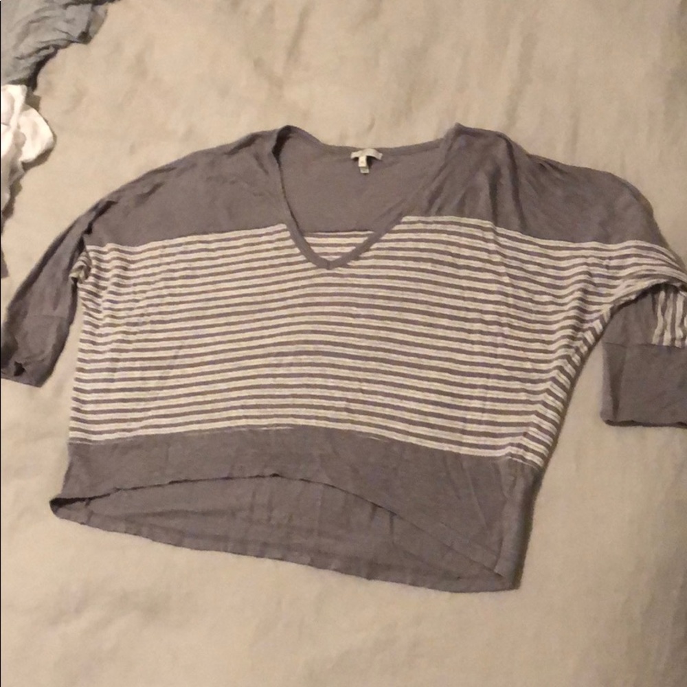 Joie grey/white crop top
